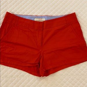 J. Crew Chino Red Shorts Size 8